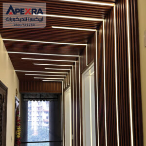 بديل خشب للمداخل لون بني محروق