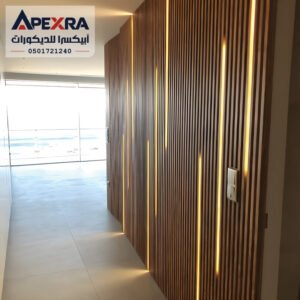 تركيب اضاءة مع بديل الخشب خميس مشيط مؤسسة أبيكسرا للديكور